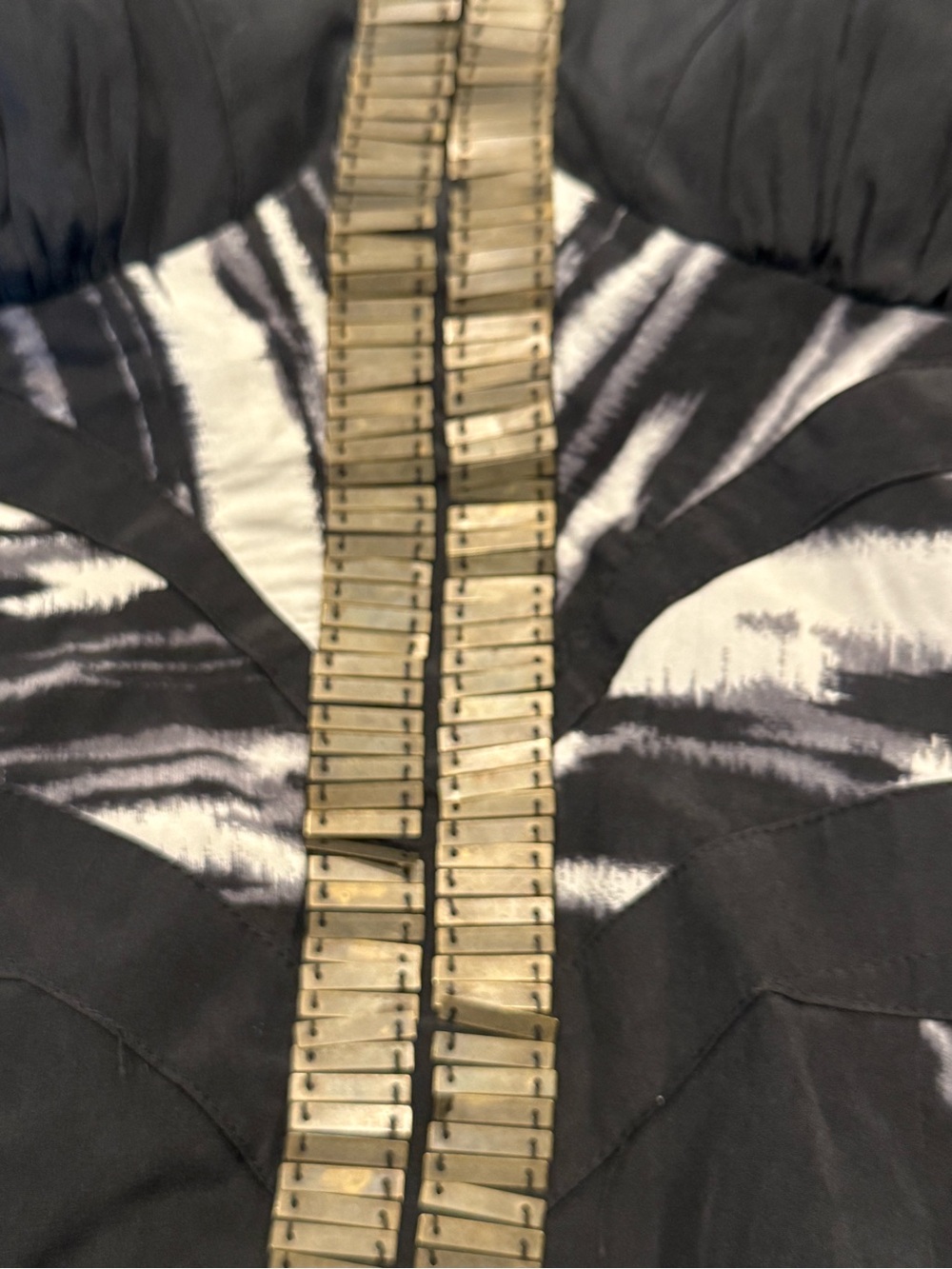bebe Black & White Strapless Bustier with Gold Center Trim - Picture 4 of 5